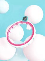 pink white weighted hula hoop